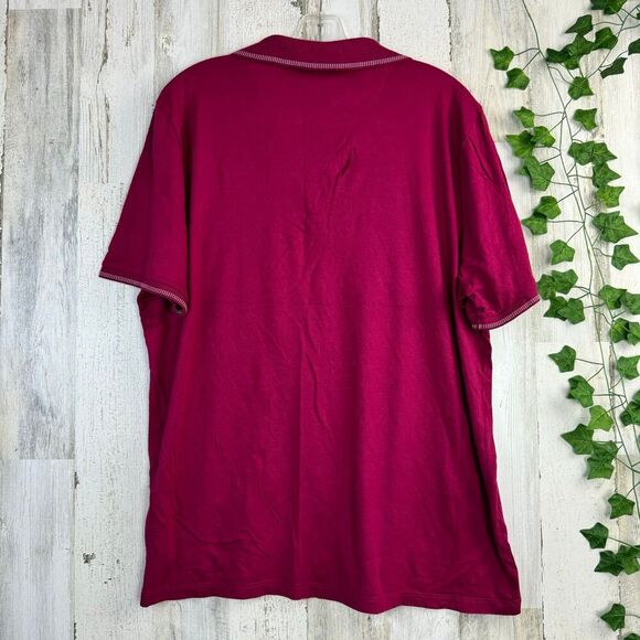 Ted Baker Polo Shirt Mens Extra Large 6 XL Red Golf Rugby Logo Lightweight Soft - Picture 2 of 12
